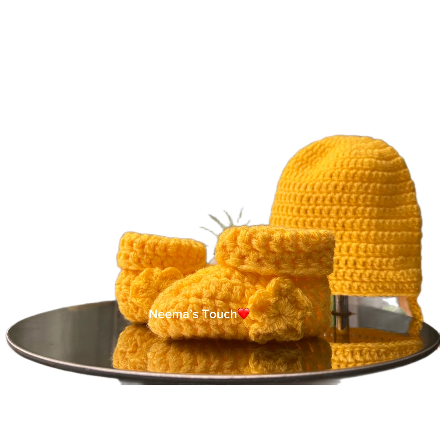 Handmade Yellow Hat & Boot Set