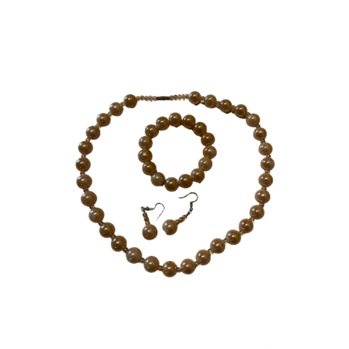 chain, earrings, and bracelet