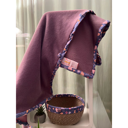 Handmade baby blanket and decorative basket Set