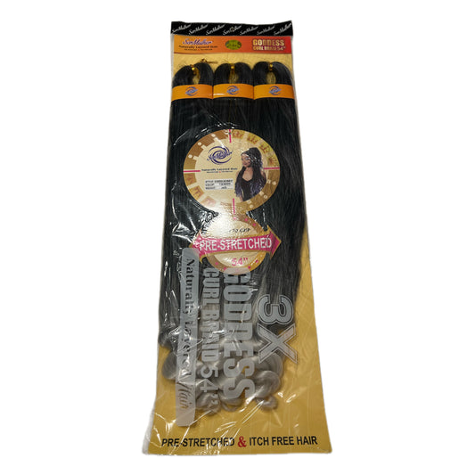 Goddess curl braid T1B/white