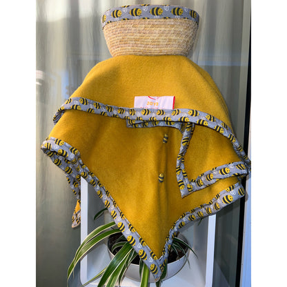 Handmade baby blanket and decorative basket Set