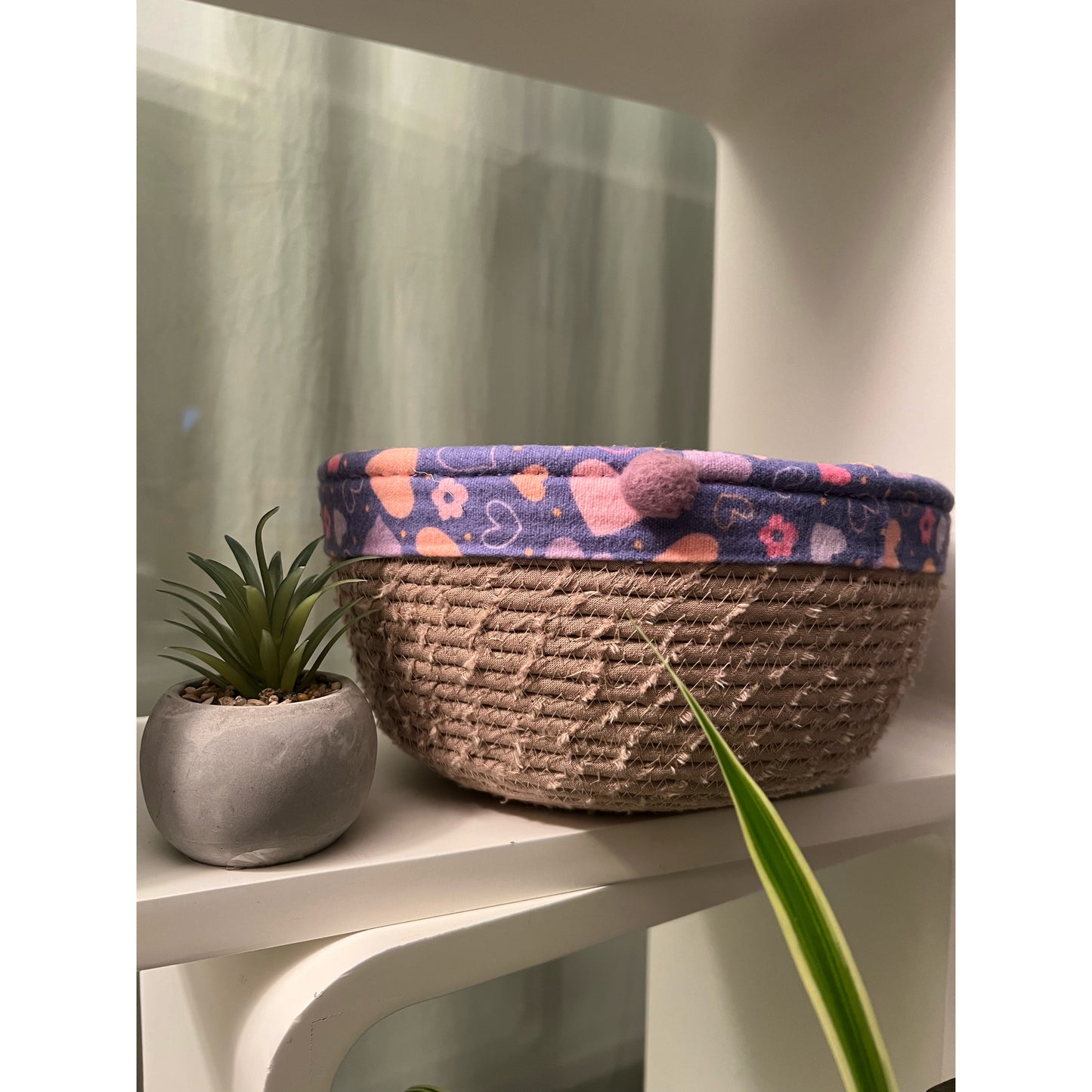 Handmade baby blanket and decorative basket Set