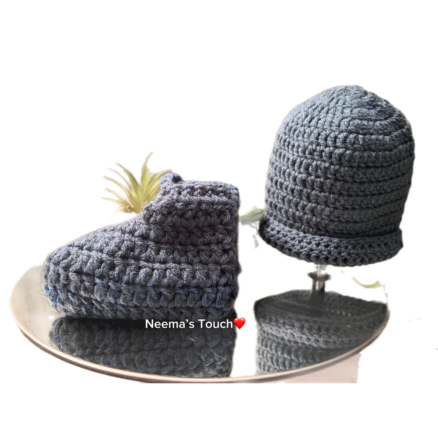 Handmade Baby Hat & Boot Set