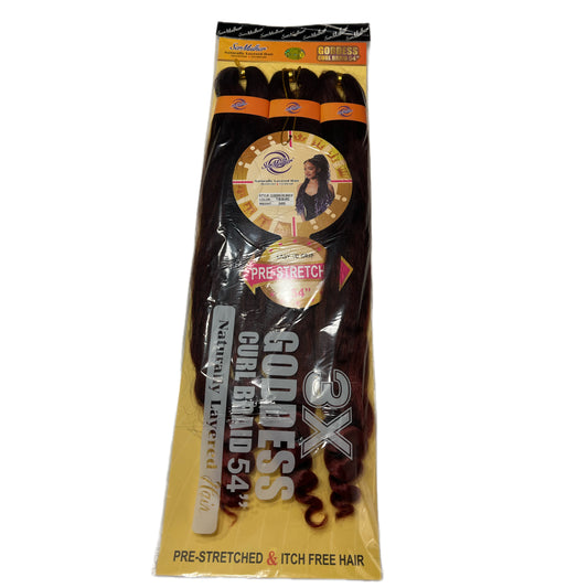 Goddess curl braid col. T1B/Burg