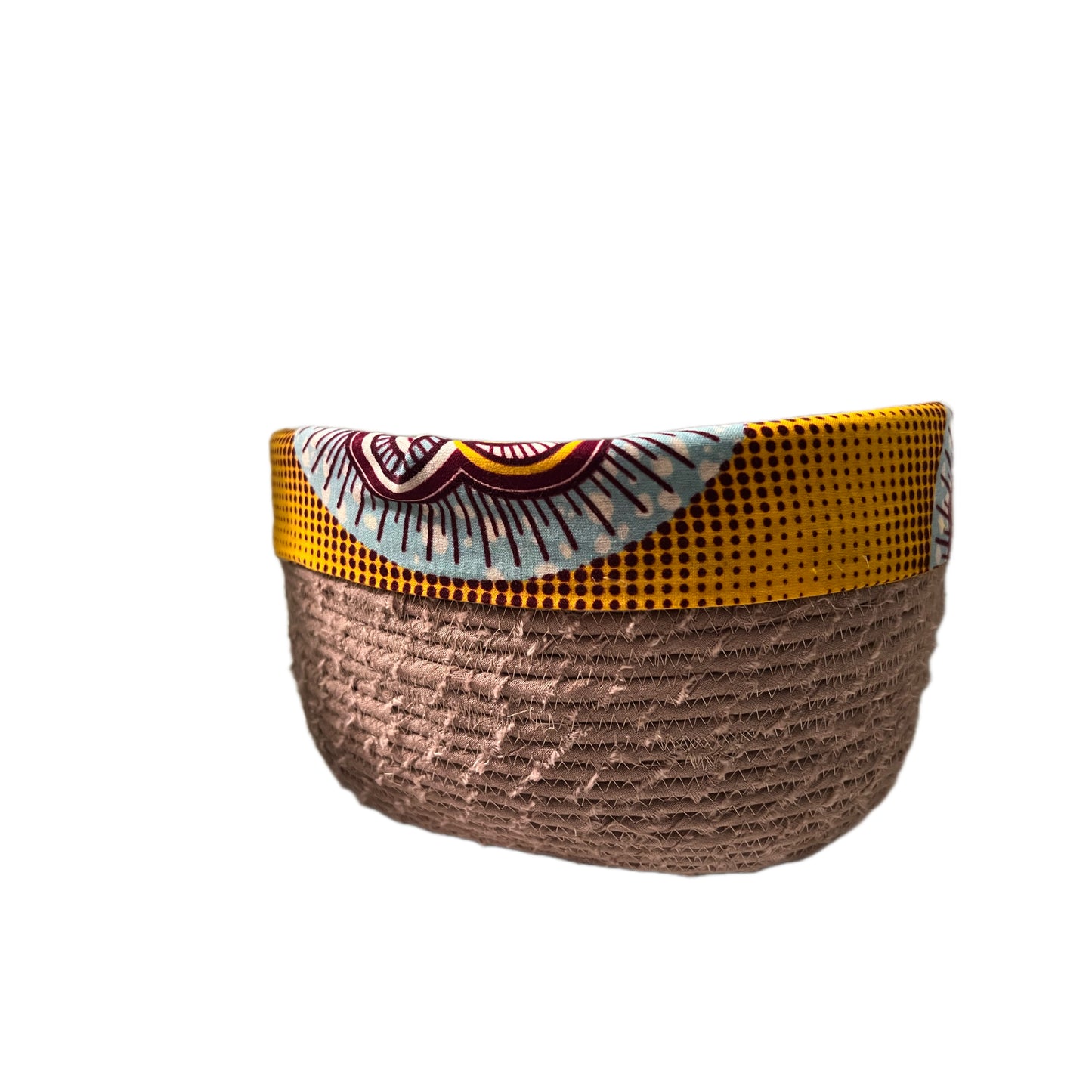 Handmade baby blanket and decorative basket set.