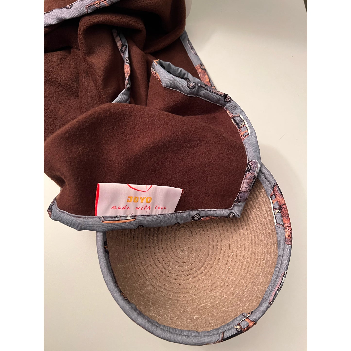 Handmade baby blanket and decorative basket Set