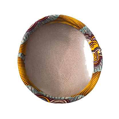 Handmade baby blanket and decorative basket set.