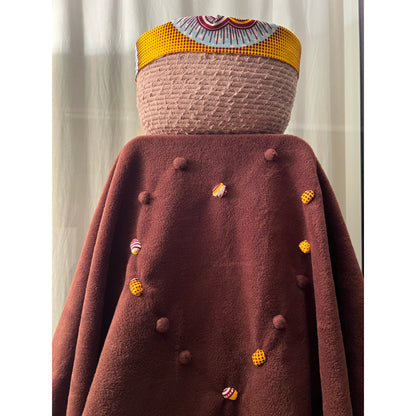 Handmade baby blanket and decorative basket set.