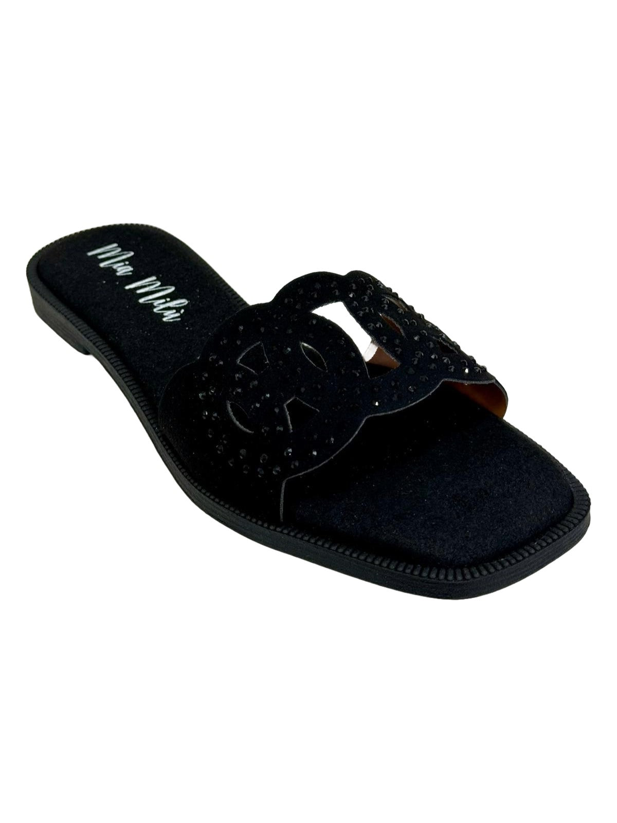 milu black slippers