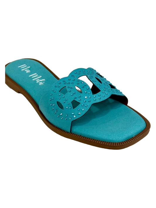 milu blue slippers