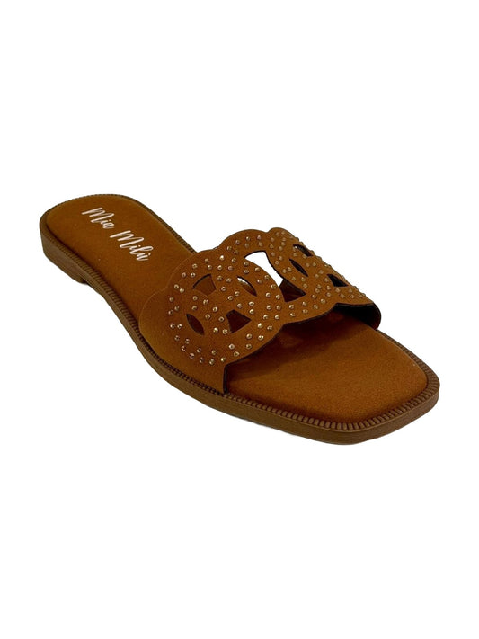 milu brown slippers