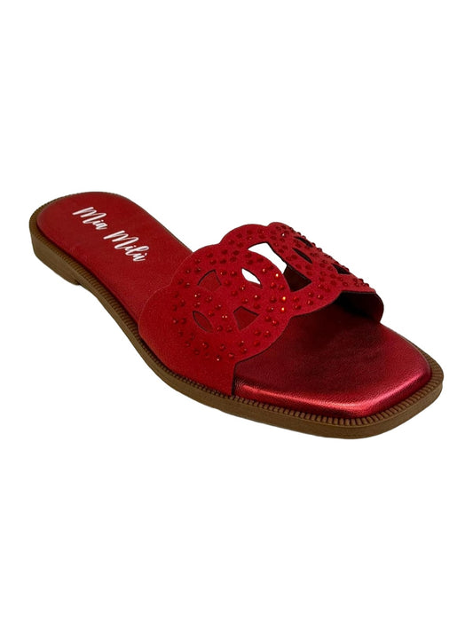 milu red slippers