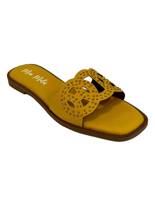 milu yellow slippers